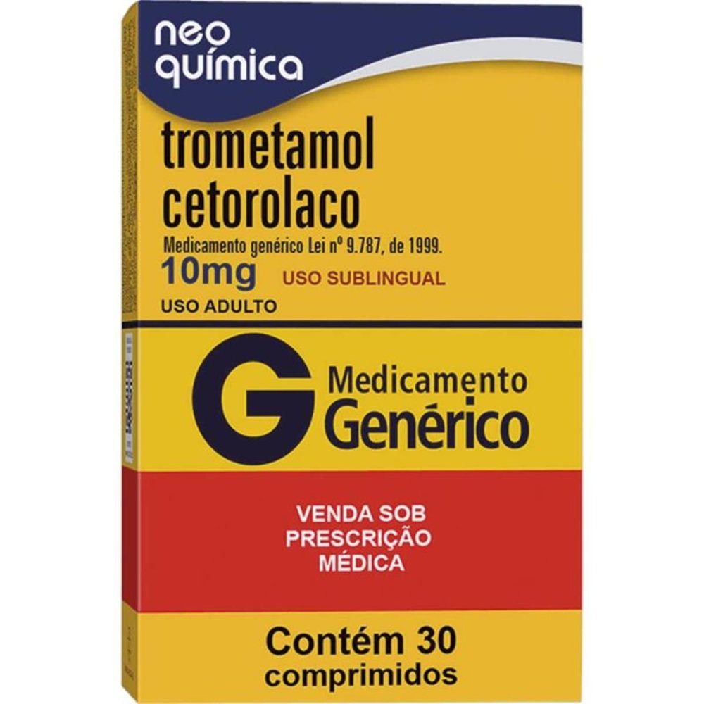 Trometamol Cetorolaco 10Mg 30Cp Sublingual | Martins Atacado
