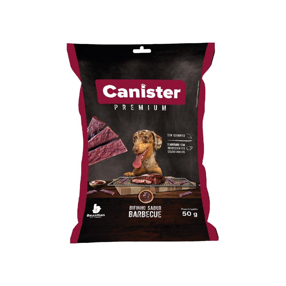 Petisco Para Cães Canister Bifinho Barbecue 24X400gr
