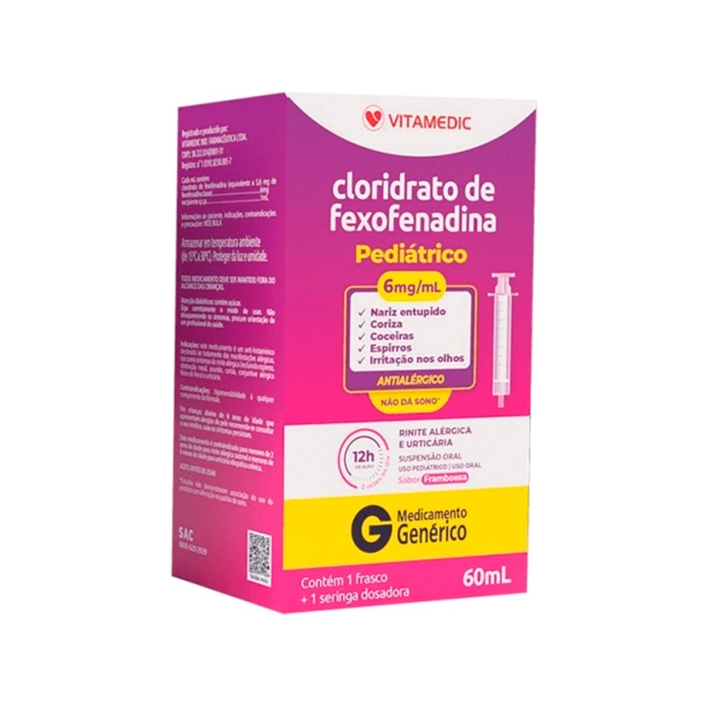 Cloridrato De Fexofenadina 6Mg Mlvitamedic