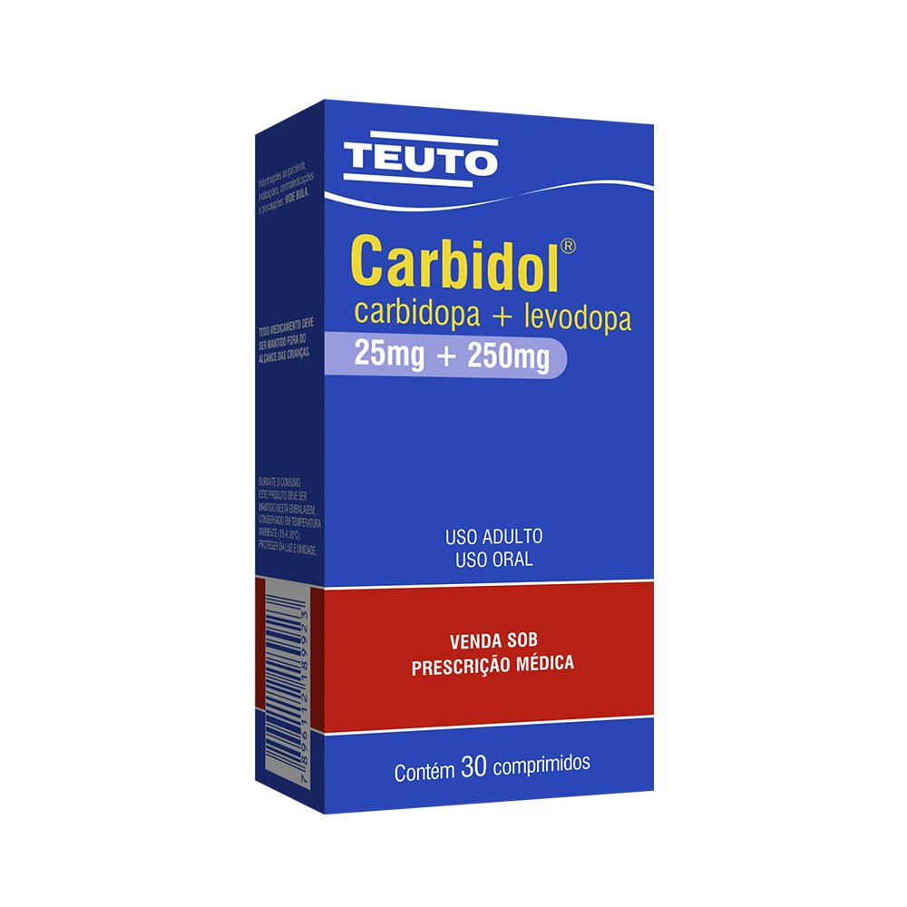 Carbidol 25+250Mg 30 Comprimidos Teuto(Carbi+Levo | Martins Atacado