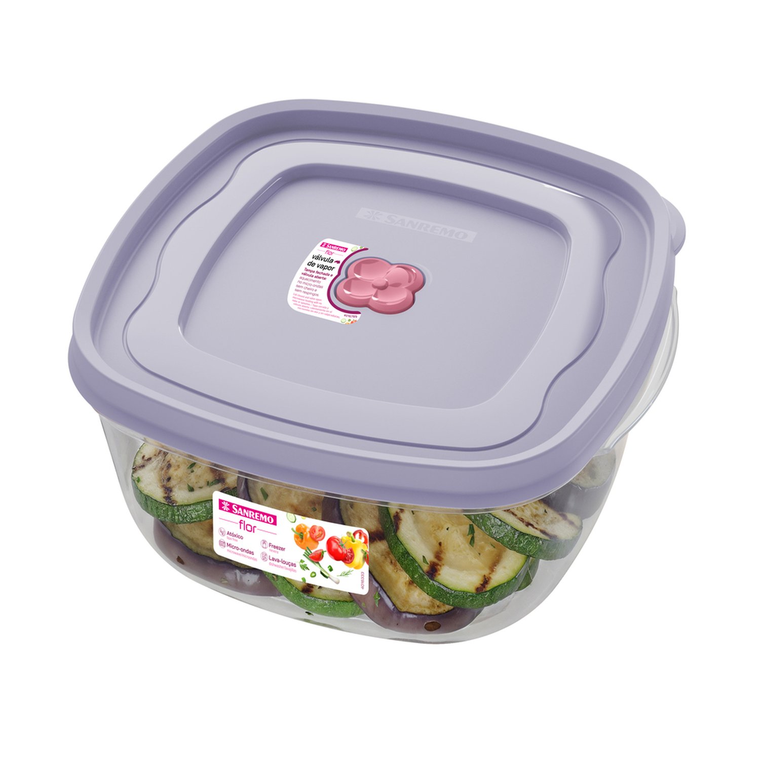 Pote Quadrado Plastico Sanremo 2,7L