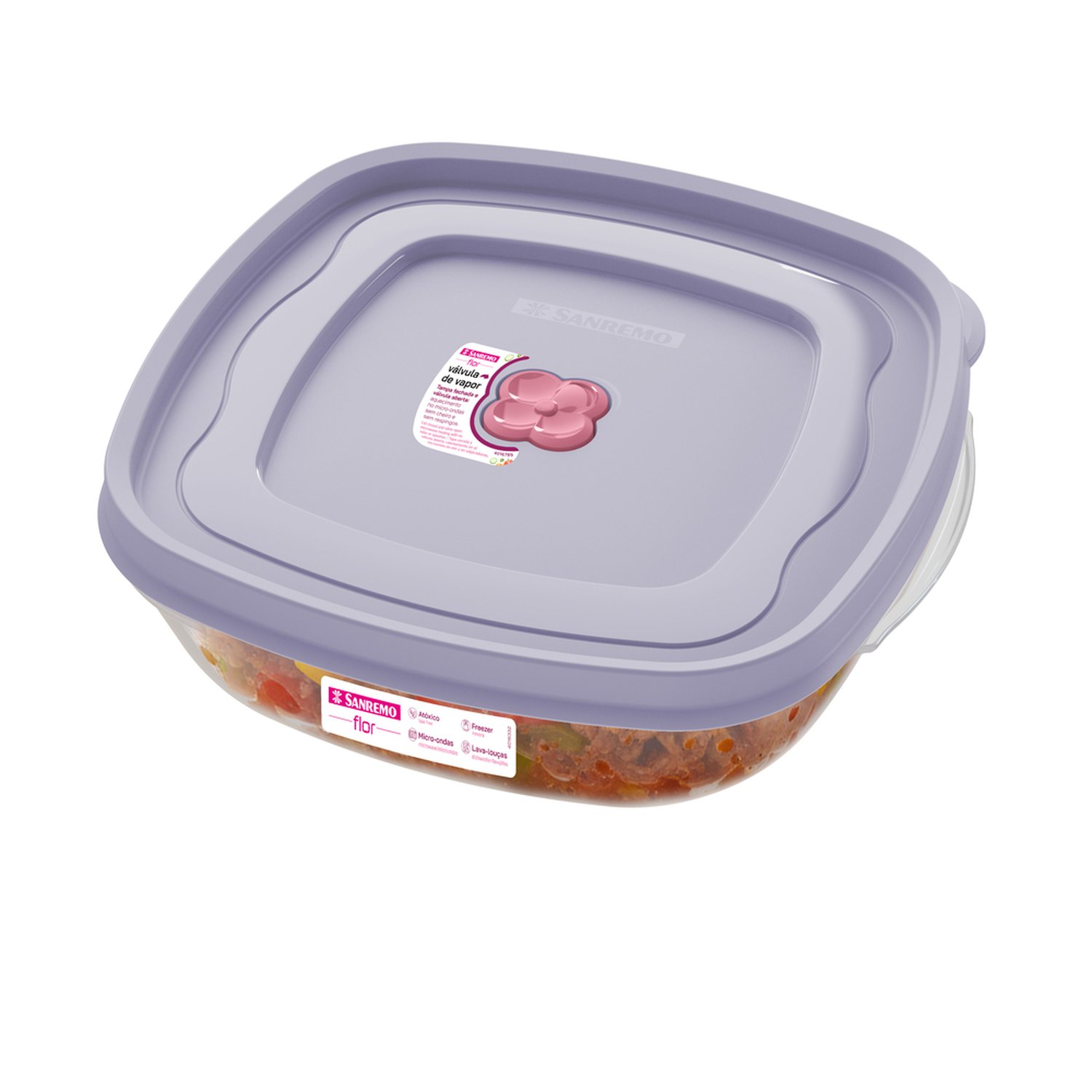 Pote Petisqueira Com Divisoria Plastico Sanremo 1,5L