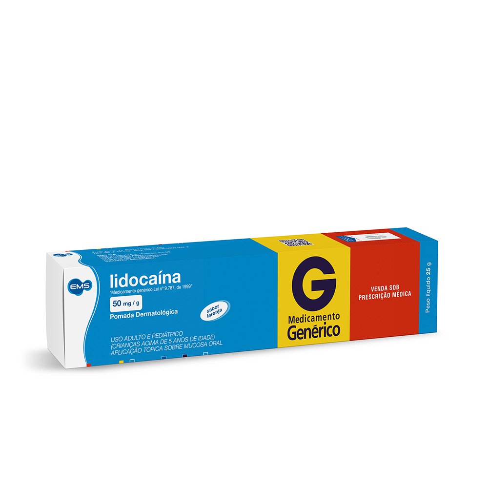 Lidocaina (G) Pomada Laranja 25G Ems | Martins Atacado
