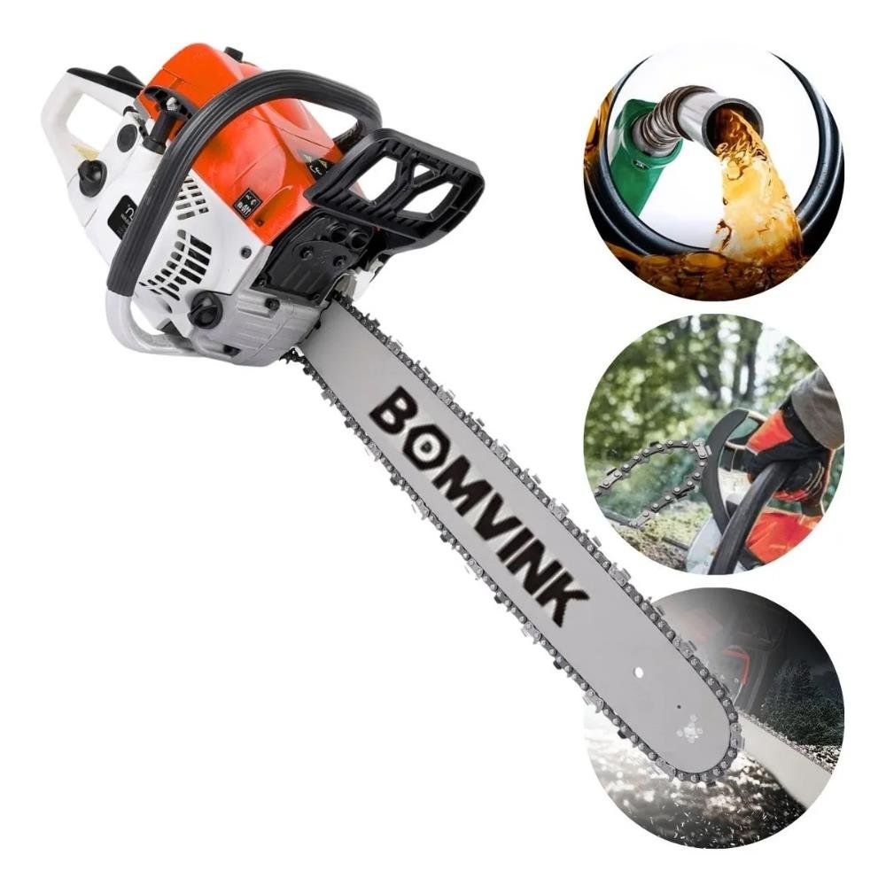 Motosserra Gasolina Bomvink Bom-9204 52Cc Profissional Espada 20 Polegadas