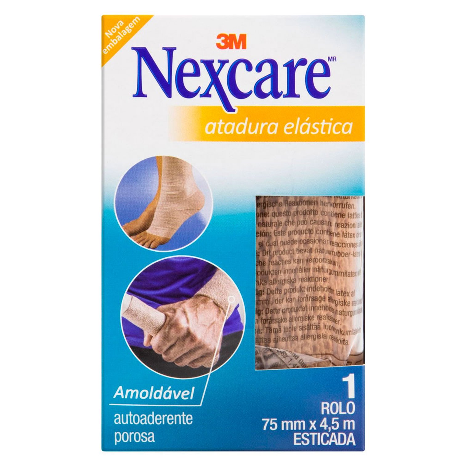 Atadura Elastica 3M Nexcare Auto Aderente 75Mmx4,5M