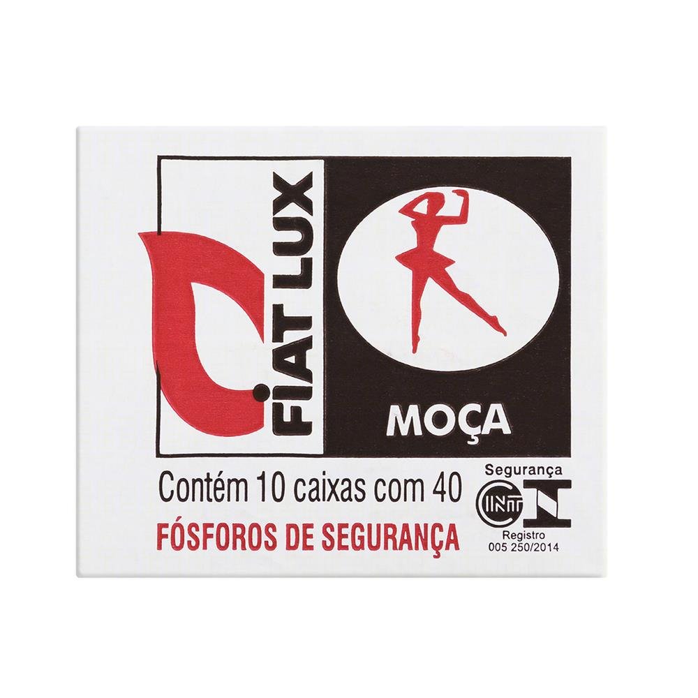 Fósforo De Madeira Fiat Lux Embalagem Com 400 Palitos