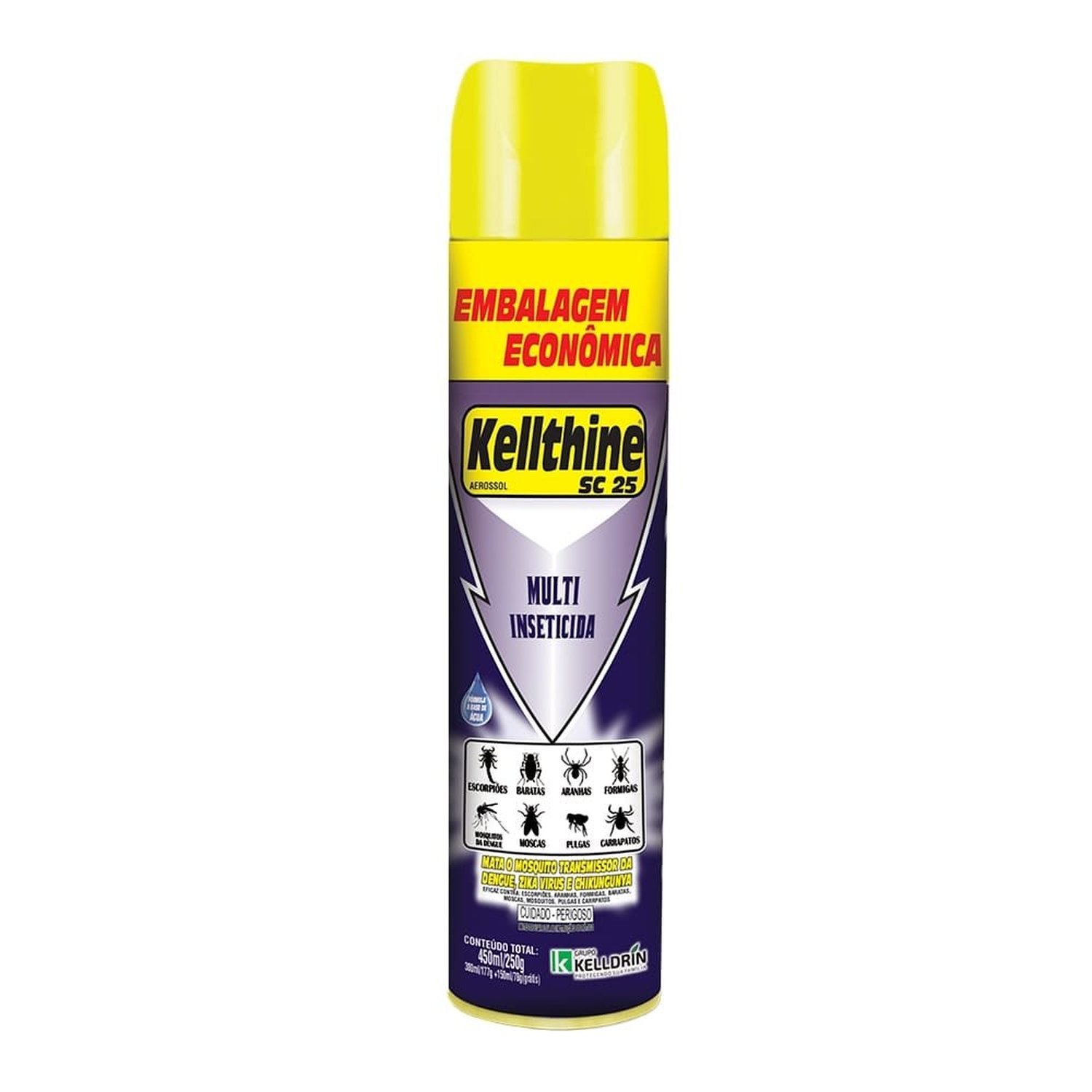Kelldrin Kellthine ¿ Inseticida Multi-Insetos Aerossol 450Ml - Caixa Com 12 Unidades