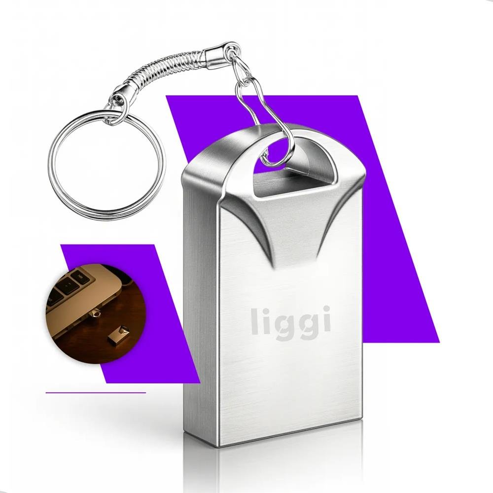 Pen Drive 64Gb Mini Usb 2.0 Chaveiro Metalico Resistente