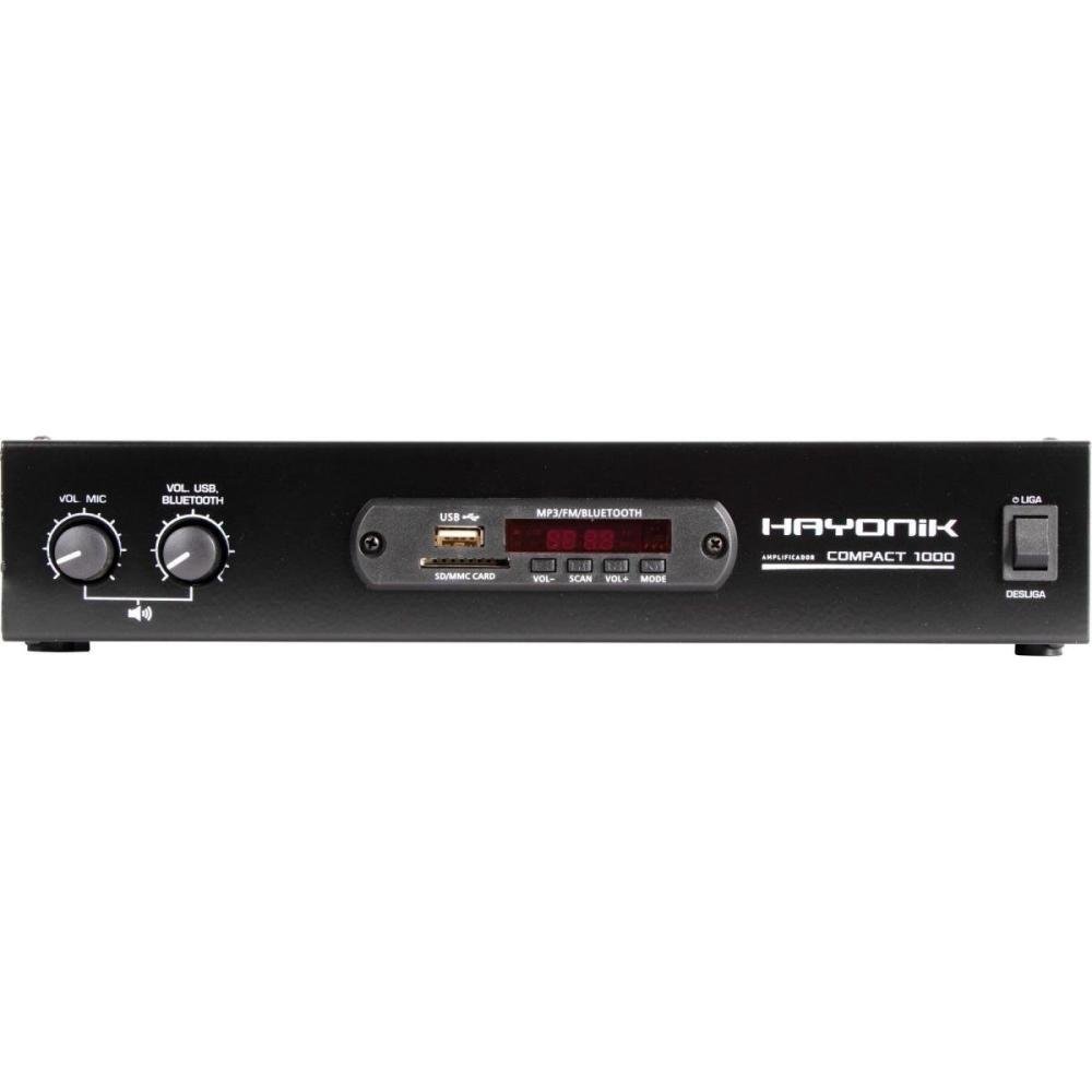 Amplificador Hayonik Compact 1000 80W Rms Com Bluetooth Un.Venda: Pc/1