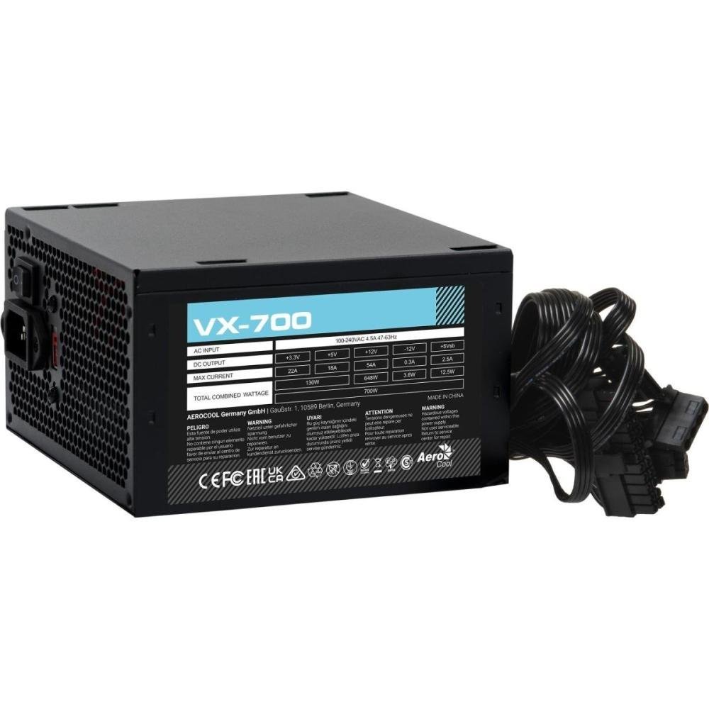 Fonte Gamer Atx Aerocool Vx-700 700W Bivolt Sem Cabo Un.Venda: Pc/1