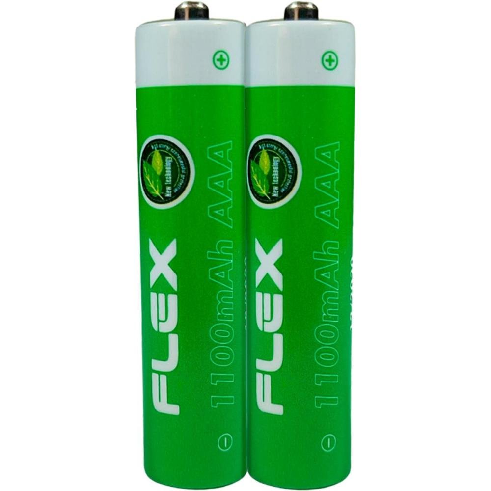 Pilha Recarregável Aaa 1.2V 1100Mah (C/2 Pilhas) Flex Un.Venda: Car/1