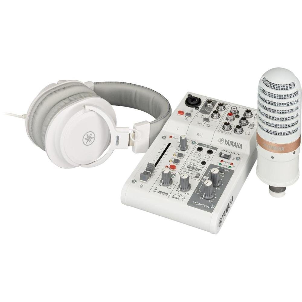 Kit Streaming Yamaha Ag03mk2 Lspk Branco Un.Venda: Pc/1