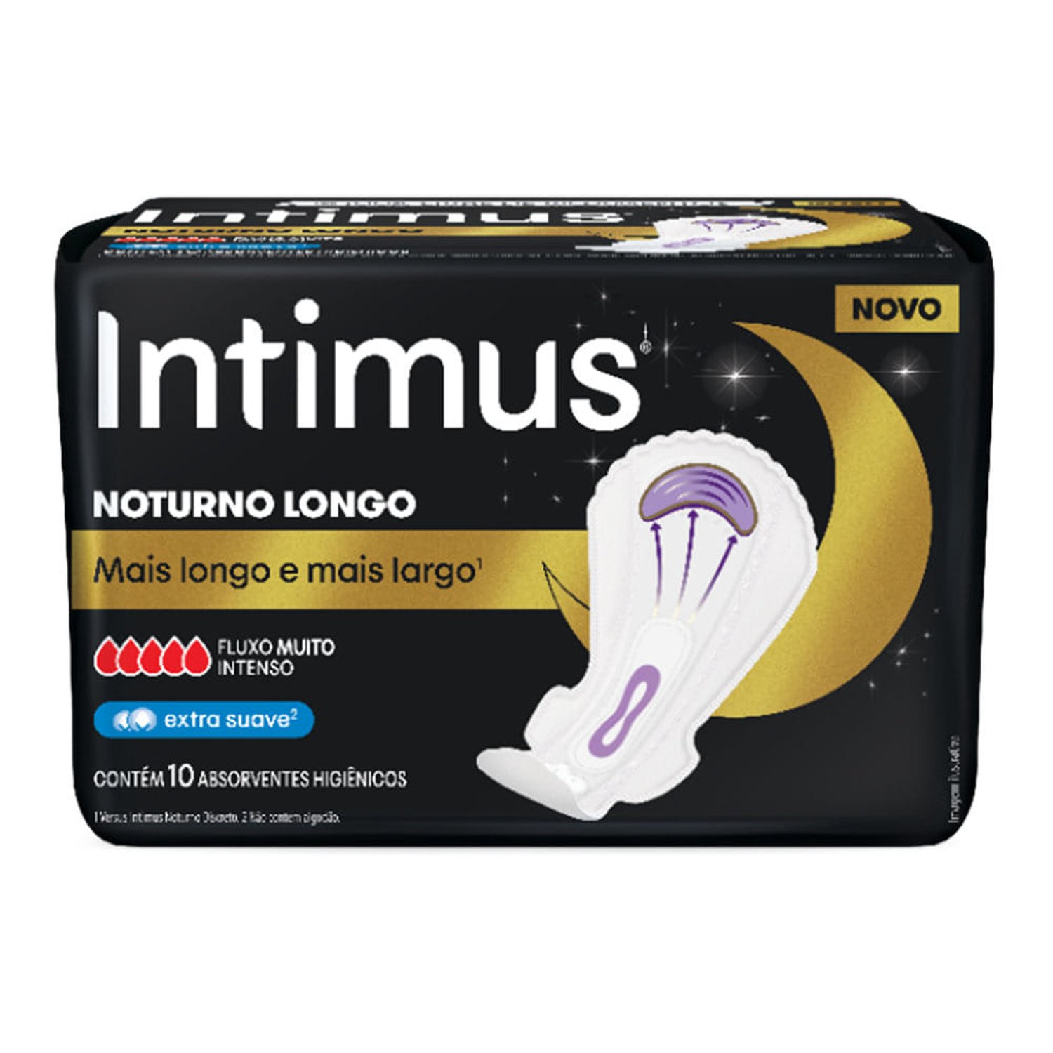Absorvente Intimus Noturno Suave Longo Com A Com 10