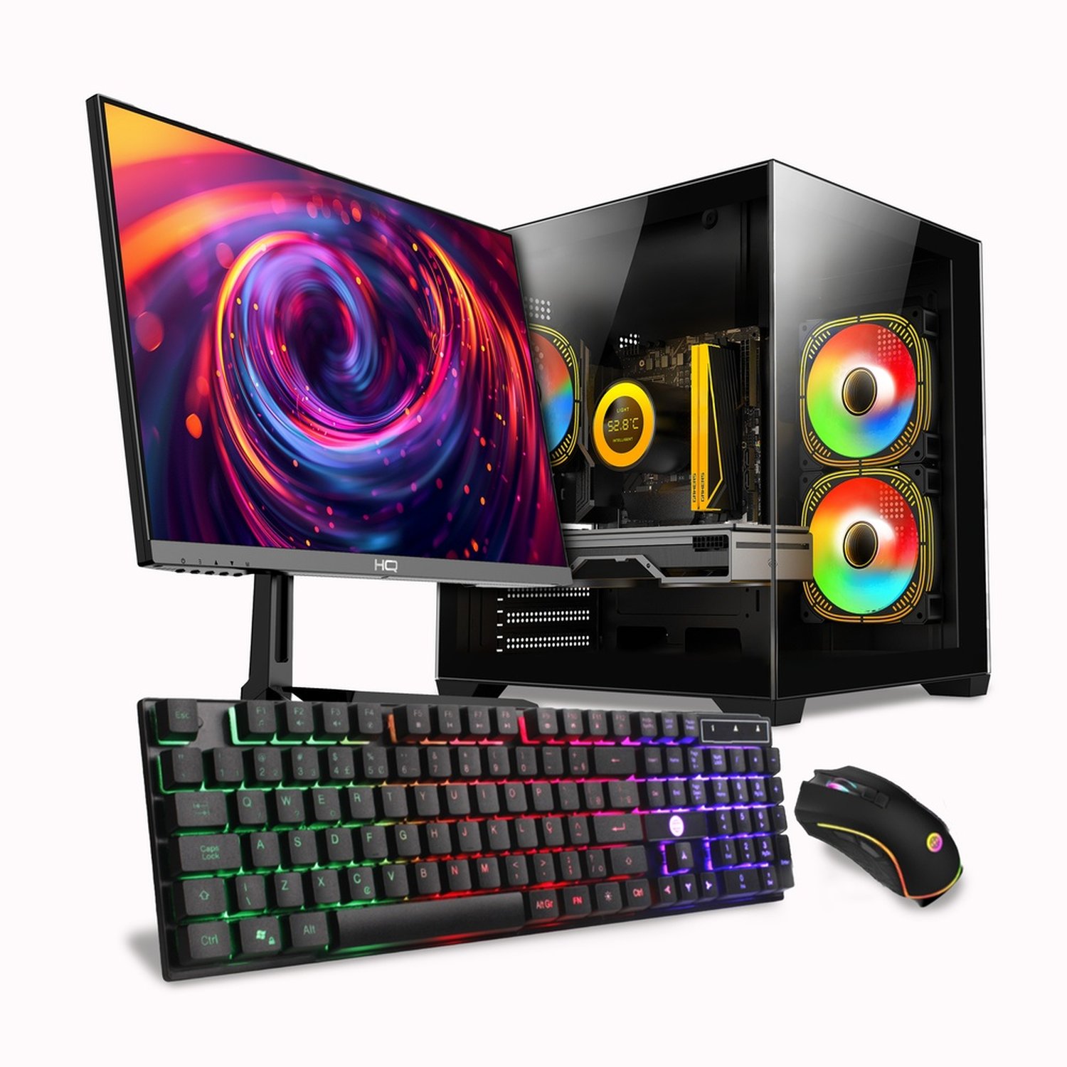 Pc Gamer Completo Skill Ryzen 7 5700G, 16Gb, Radeon Vega 8, Ssd 1Tb M.2, + Monitor 27" Ips 100Hz -