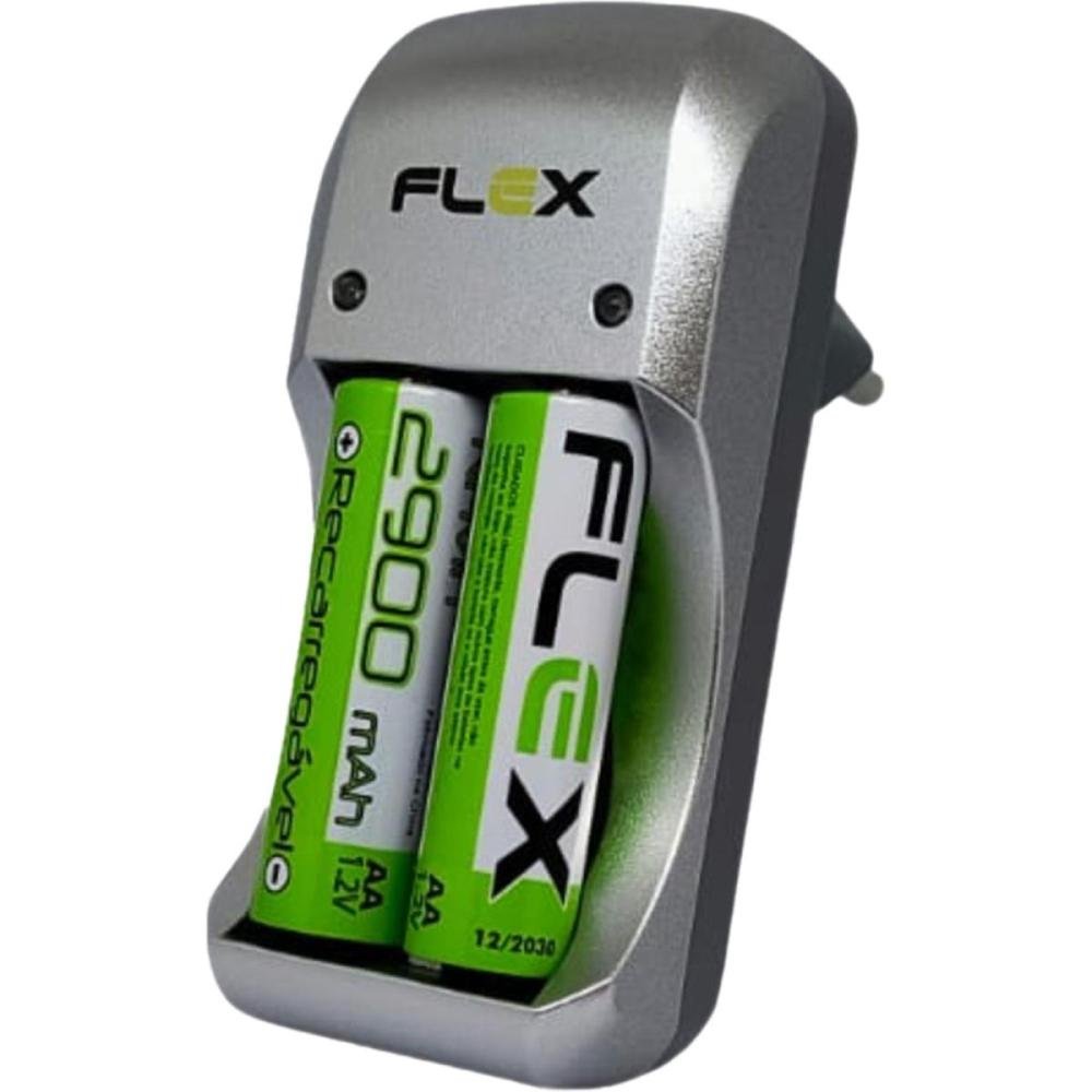 Carregador De Pilhas Aa/Aaa/9V Fxc172p Bivolt Flex Un.Venda: Pc/1