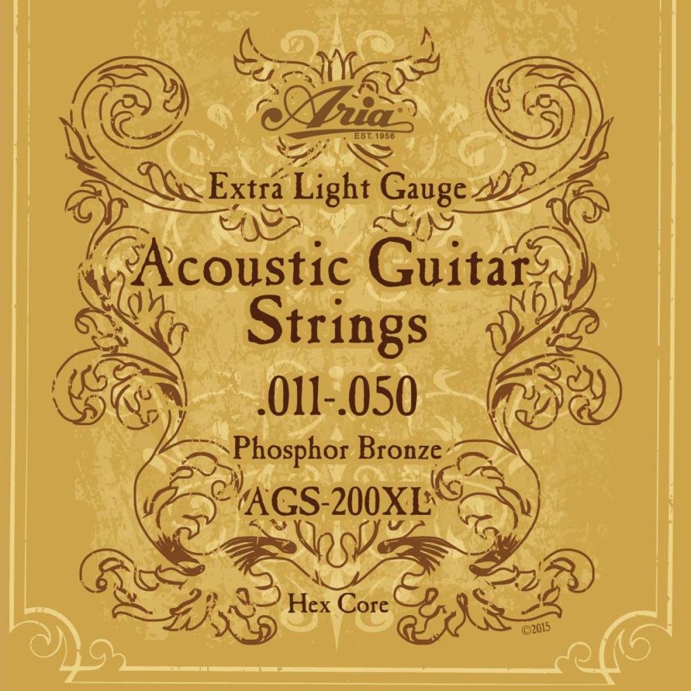 Encordoamento Para Violão .011 Phosphor Bronze Ags200xl Aria Guitars Un.Venda: Pc/1