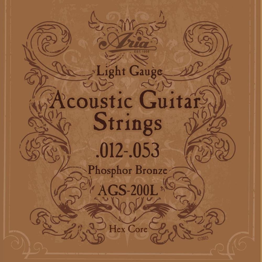 Encordoamento Para Violão .012 Phosphor Bronze Ags200l Aria Guitars Un.Venda: Pc/1