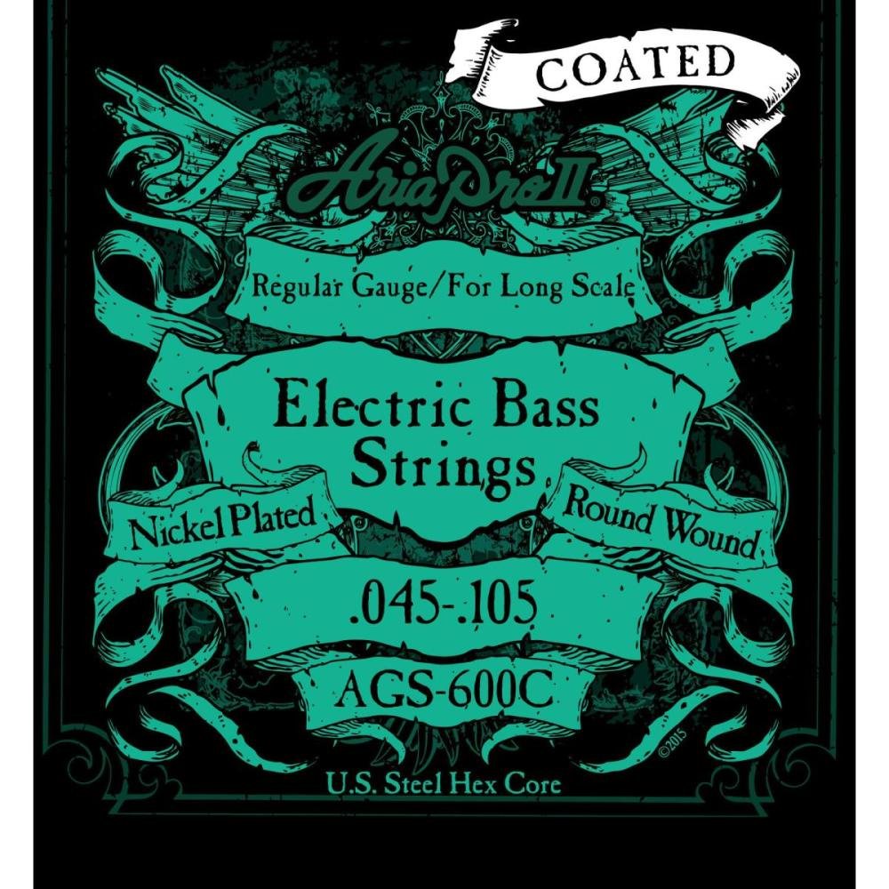 Encordoamento Para Baixo 4 Cordas Coated .045 Ags600c Aria Pro Ii Un.Venda: Pc/1