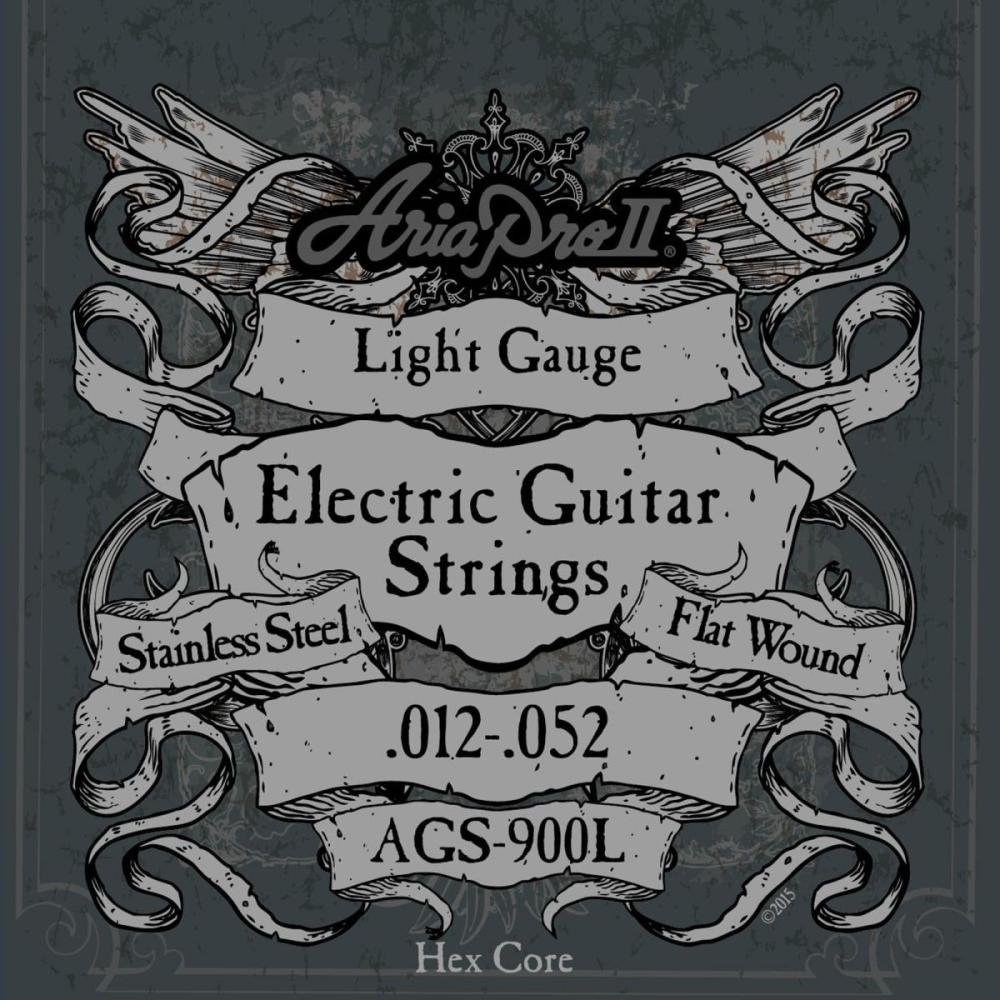 Encordoamento Para Guitarra Flat Wound .012 Ags900l Aria Pro Ii Un.Venda: Pc/1