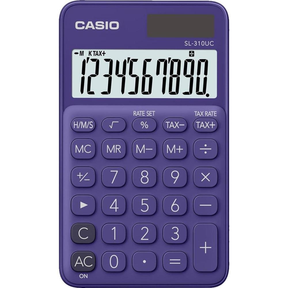 Calculadora De Bolso Casio Sl-310Uc 10 Dígitos Roxa Un.Venda: Pc/1