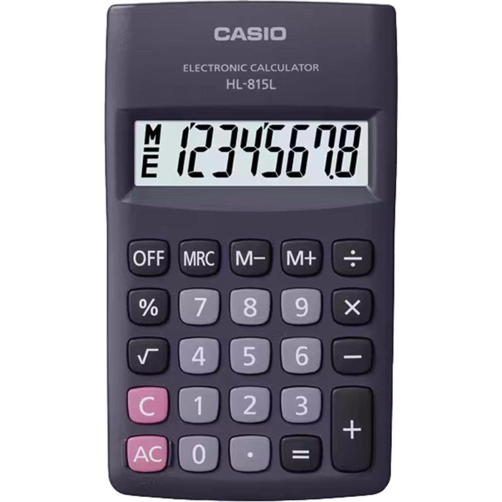 Calculadora De Bolso Casio Hl-815L-We 8 Digítos Preta Un.Venda: Pc/1