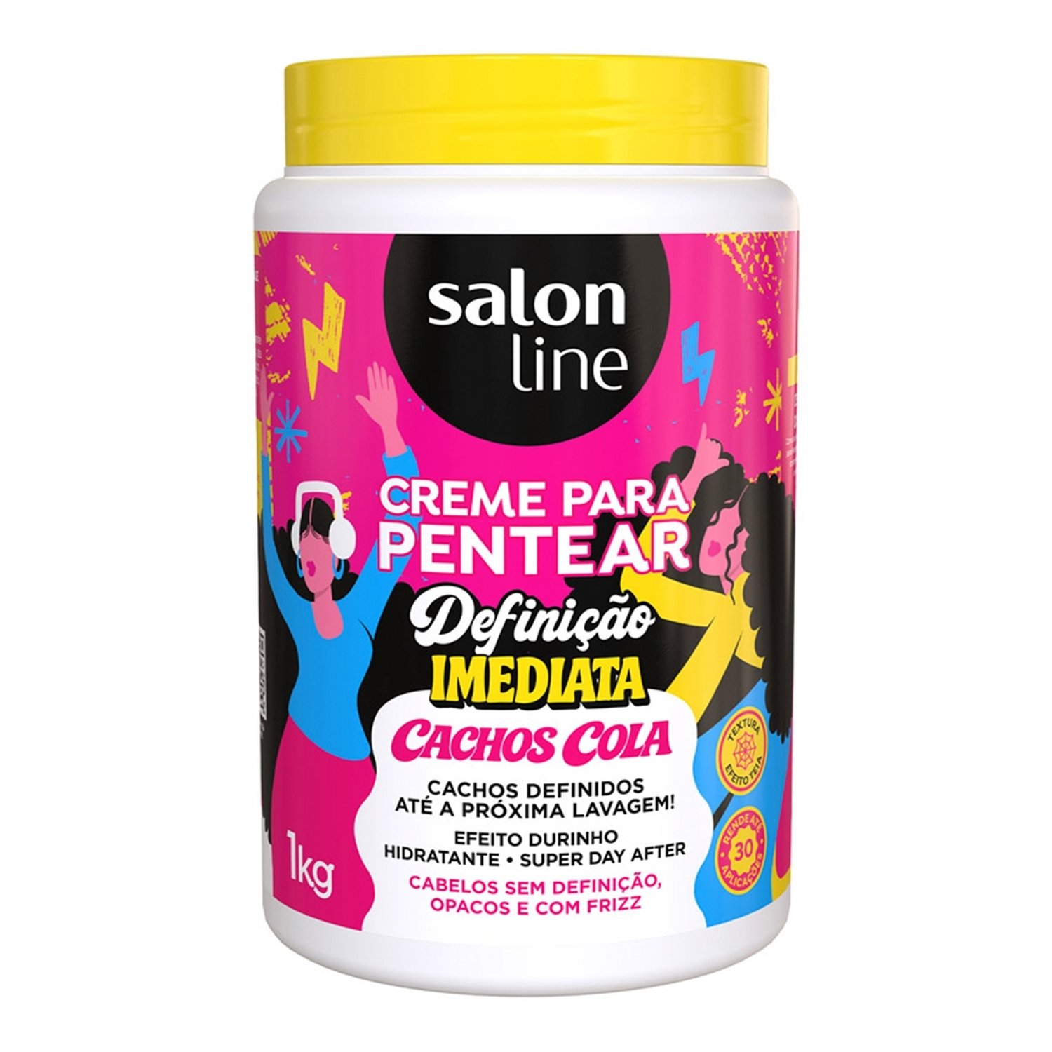 Creme Para Pentear Salon Line Definição Imediata Cachos Cola 1kg
