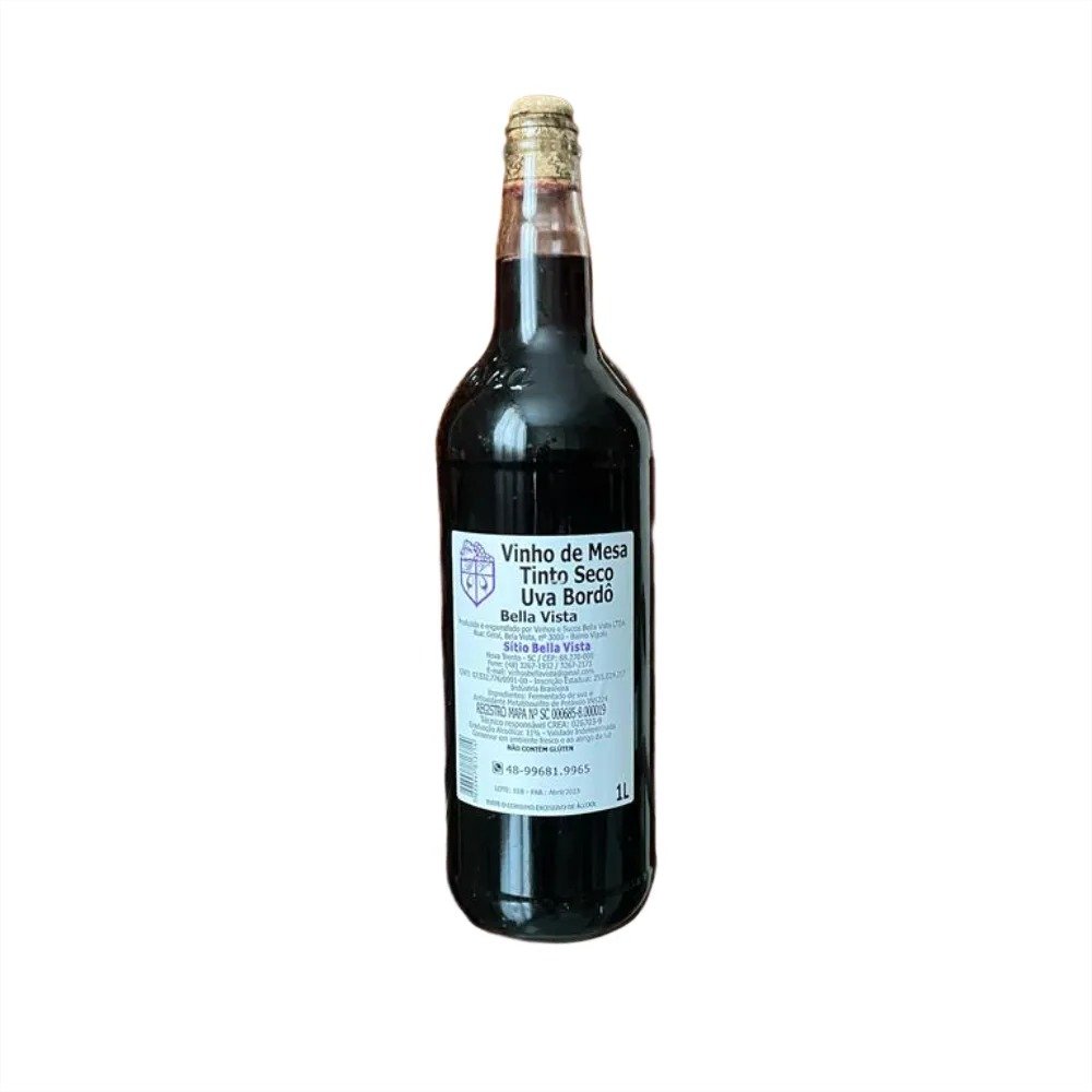 Vinho Colonial Bela Vista Bordo Tinto Seco Garrafa Vidro 750Ml