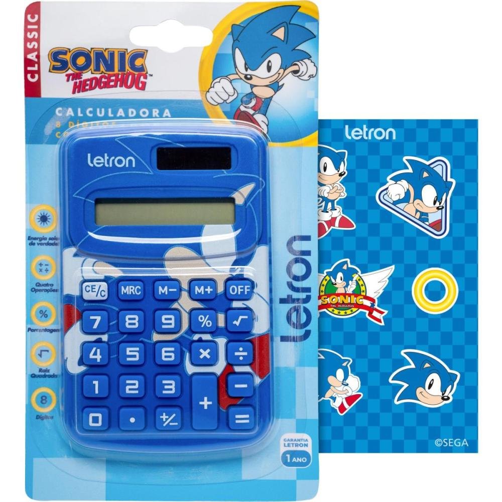 Calculadora De Bolso Letron Sonic 8 Dígitos Azul Un.Venda: Pc/1