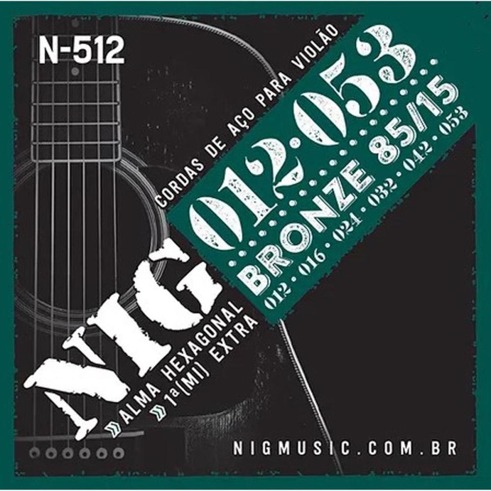Encordoamento Para Violão Aço .012 N512 Nig Un.Venda: Pc/1