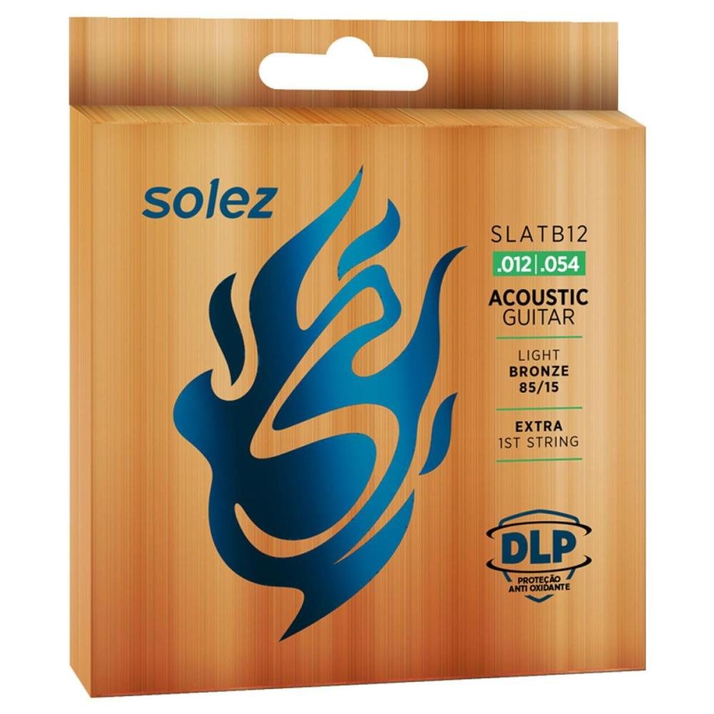 Encordoamento Para Violão Aço .012 Solez Slatb12 Bronze Un.Venda: Pc/1