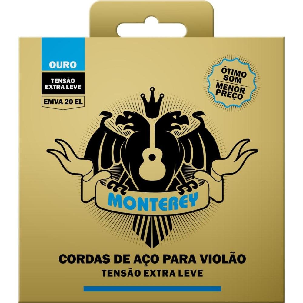Encordoamento Para Violão Aço Solez Monterey Emva20 El Un.Venda: Pc/1
