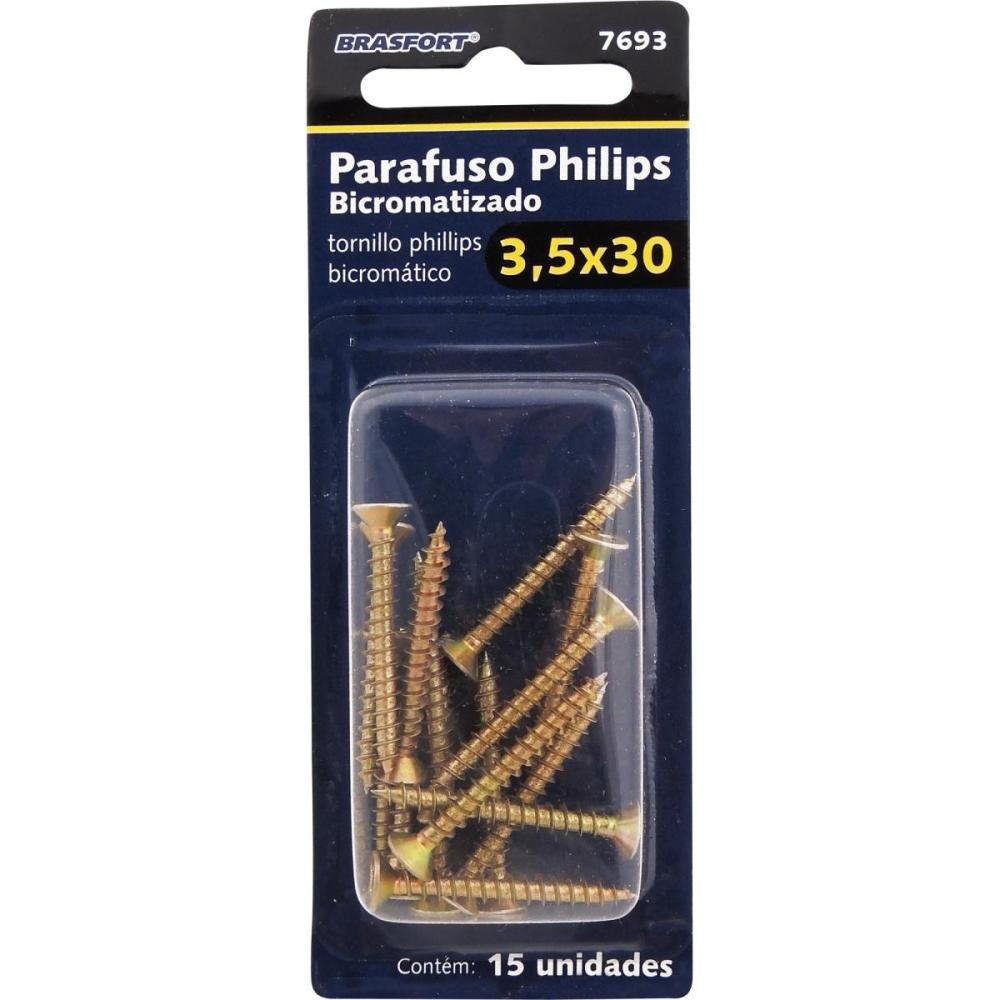 Parafuso Philips 3,5 X 30 Brasfort (Com 15) Un.Venda: Mva/15