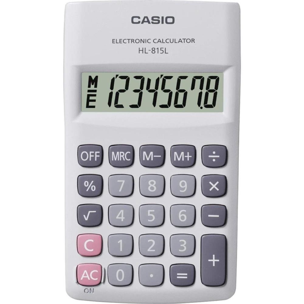 Calculadora De Bolso Casio Hl-815L-We 8 Digítos Branca Un.Venda: Pc/1