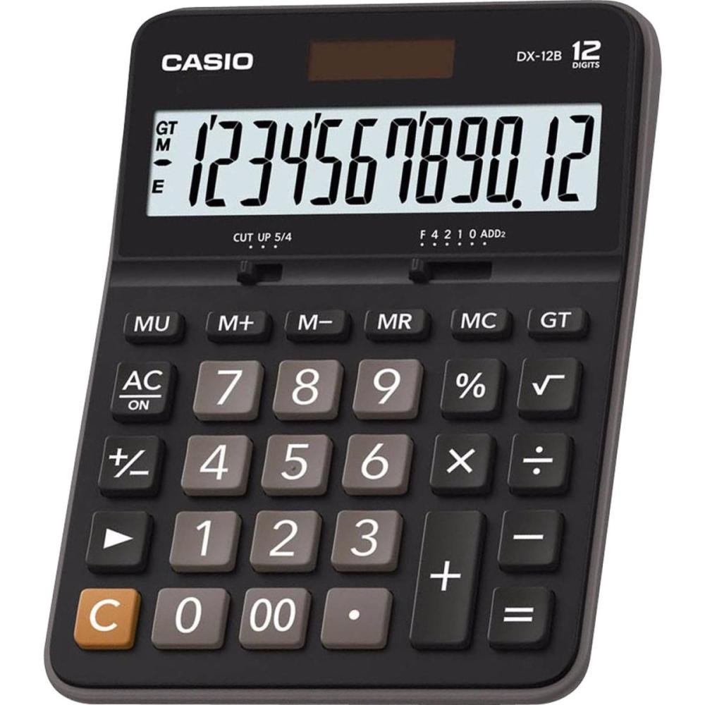 Calculadora De Mesa Casio Dx-12B 12 Dígitos Preta Un.Venda: Pc/1
