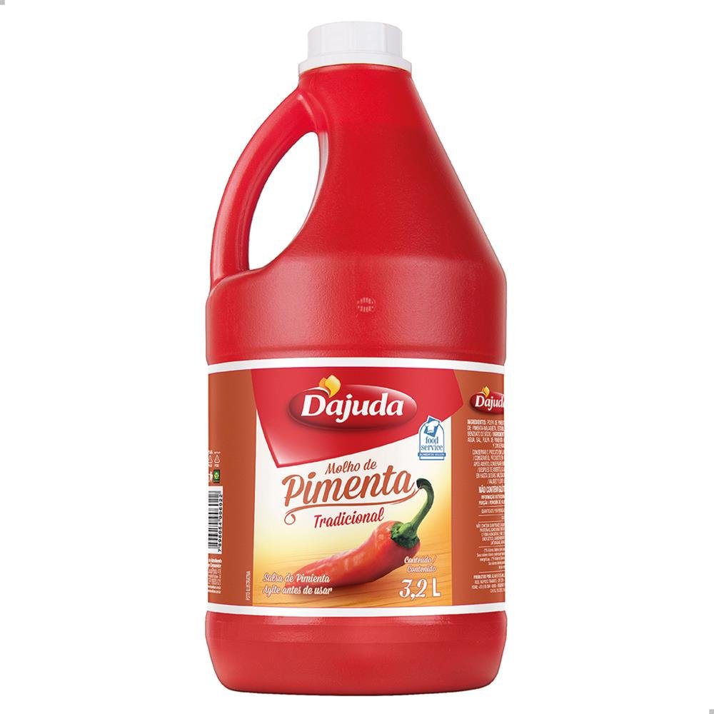 Molho De Pimenta Tradicional Dajuda Galão De 3,2 Litros