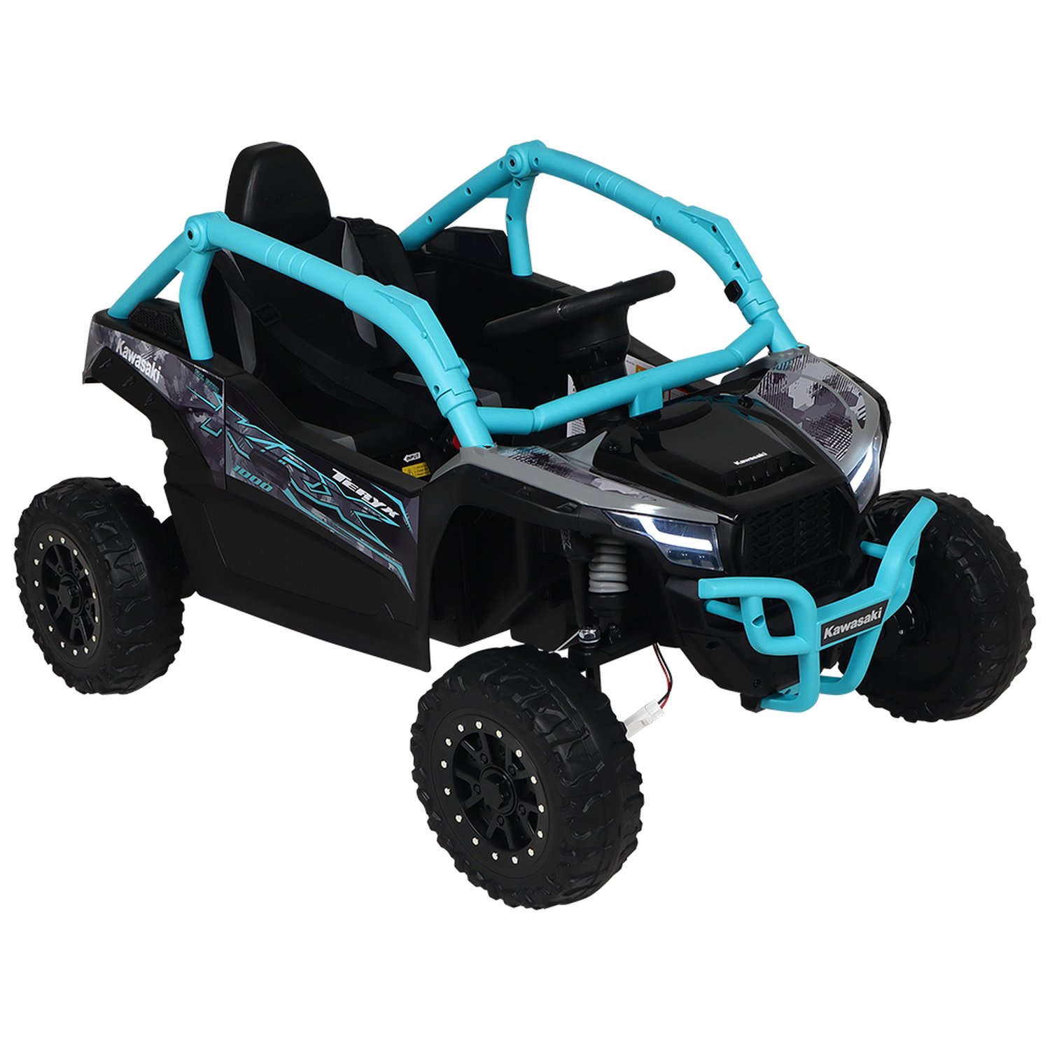 Carro Elétrico Quadriciclo Utv 4X4 Kawasaki 24V Azul Bel