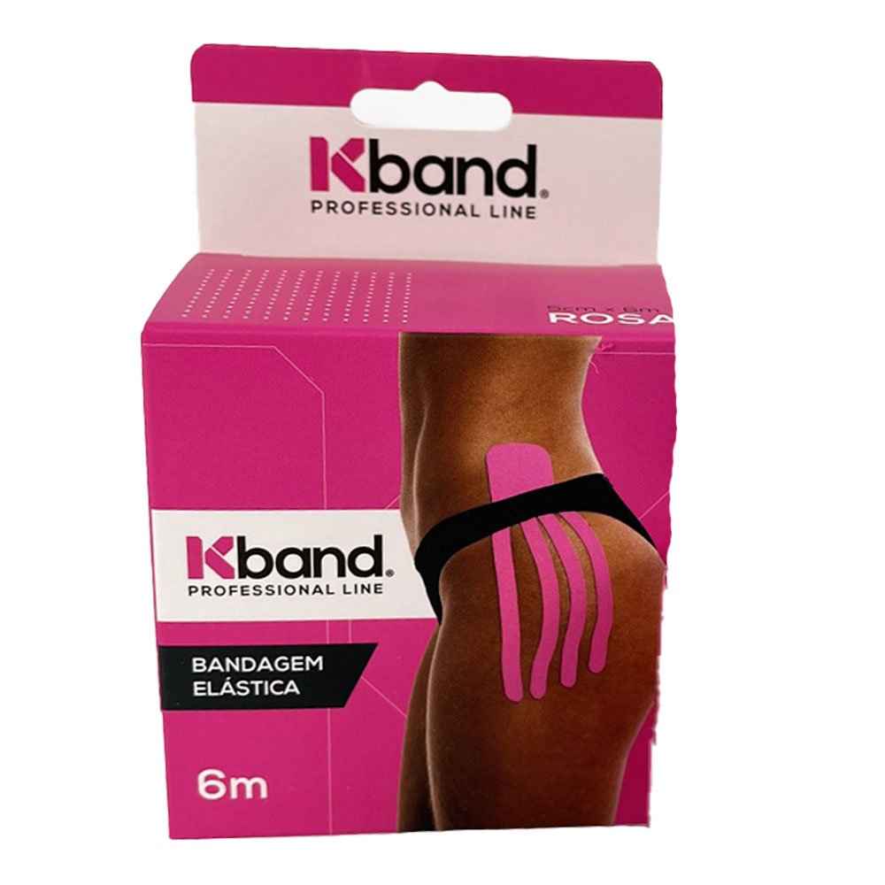 Bandagem Elastica Adesiva Kband Rosa 5Cmx6m