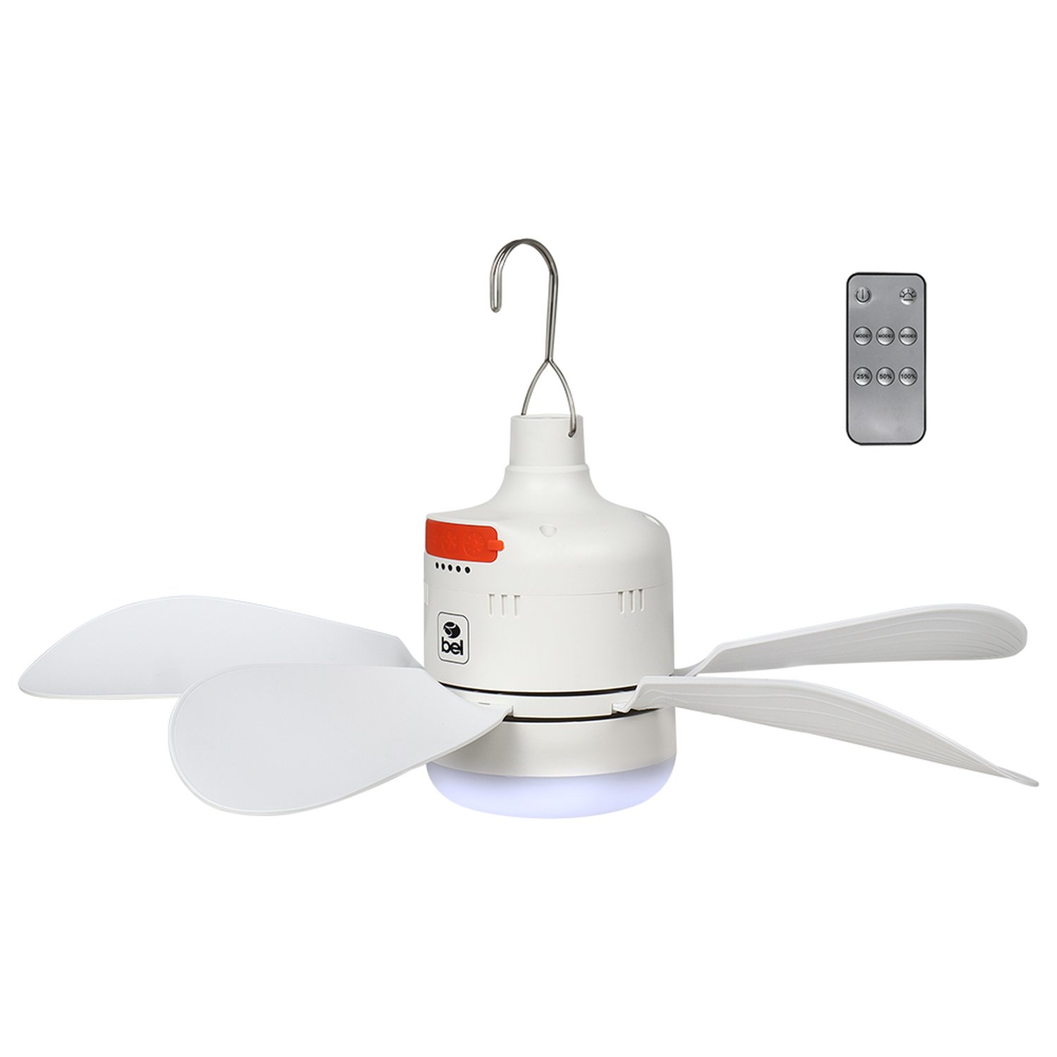 Luminária Ventilador Portátil Multiuso Recarregável Com Controle Remoto Bel
