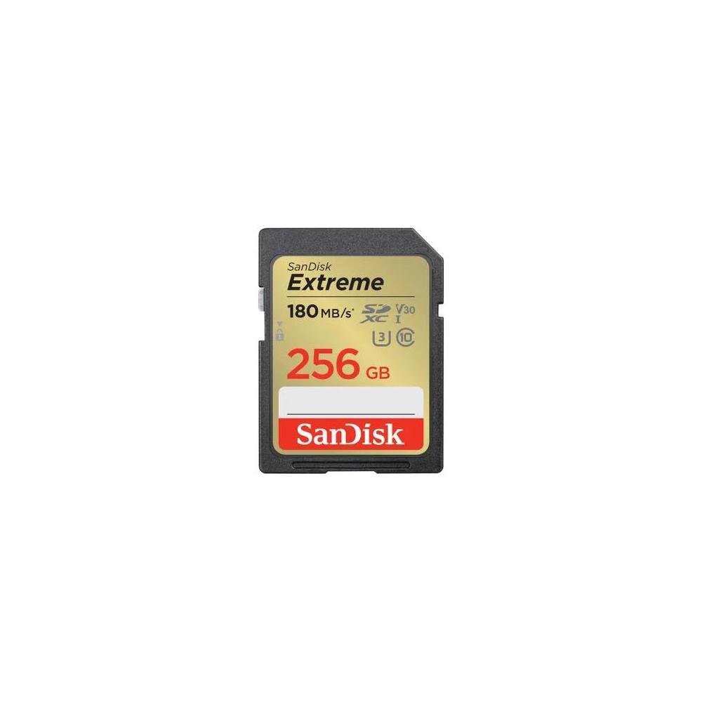 Cartao de Memoria SanDisk Extreme SDXC UHS-I de 256GB, C10, U3, V30, 4K, UHD - SDSDXVV-256G-GNCIN.