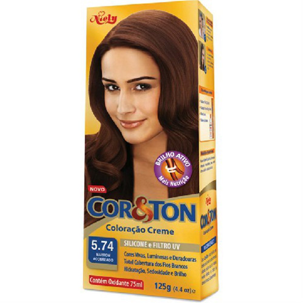 Tintura Cor & Ton Mini Kit 5.74 Marrom Acobreado | Martins Atacado
