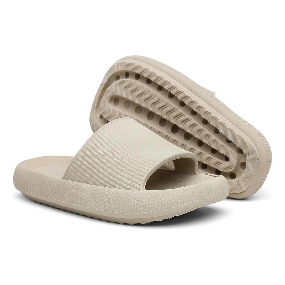 Chinelo Nuvem Ergonômico Unissex Slide Flexível Conforto Tam 42/43 Off-White