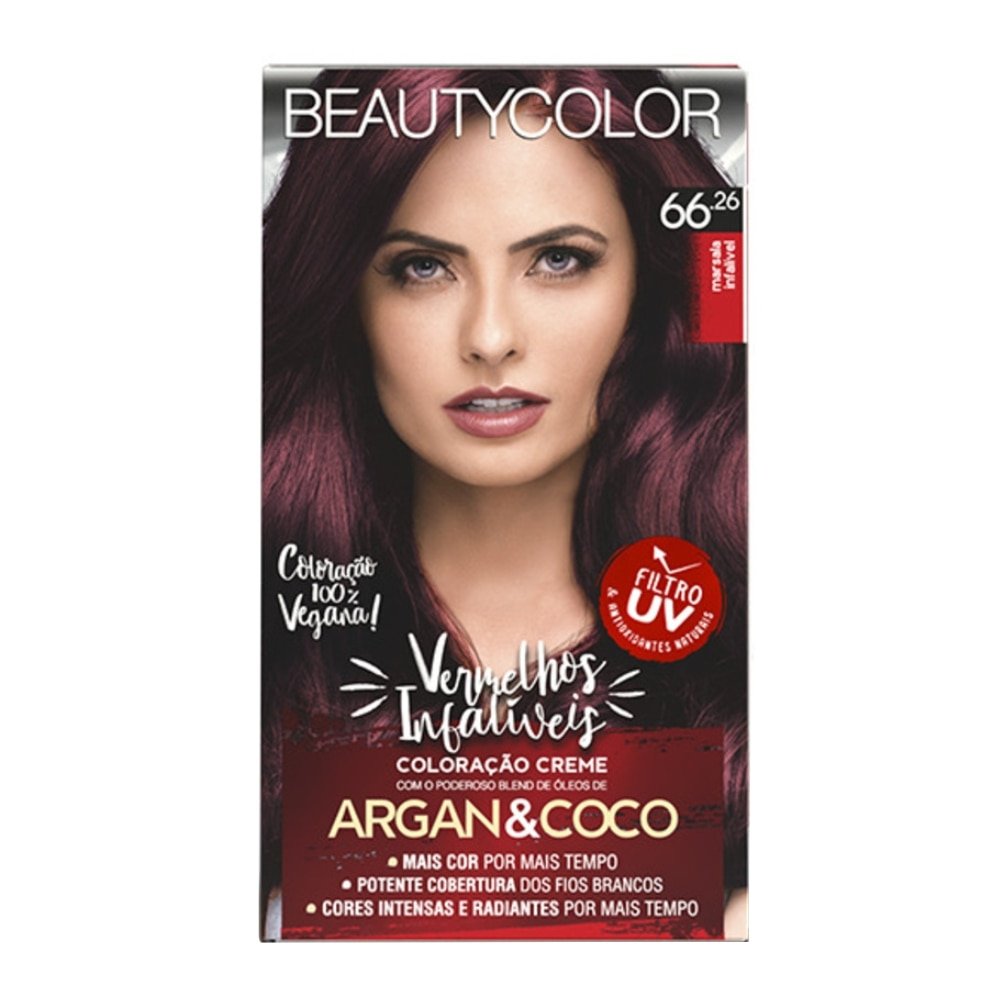 Kit Tintura BeautyColor Creme 66.26 Marsala Infalível