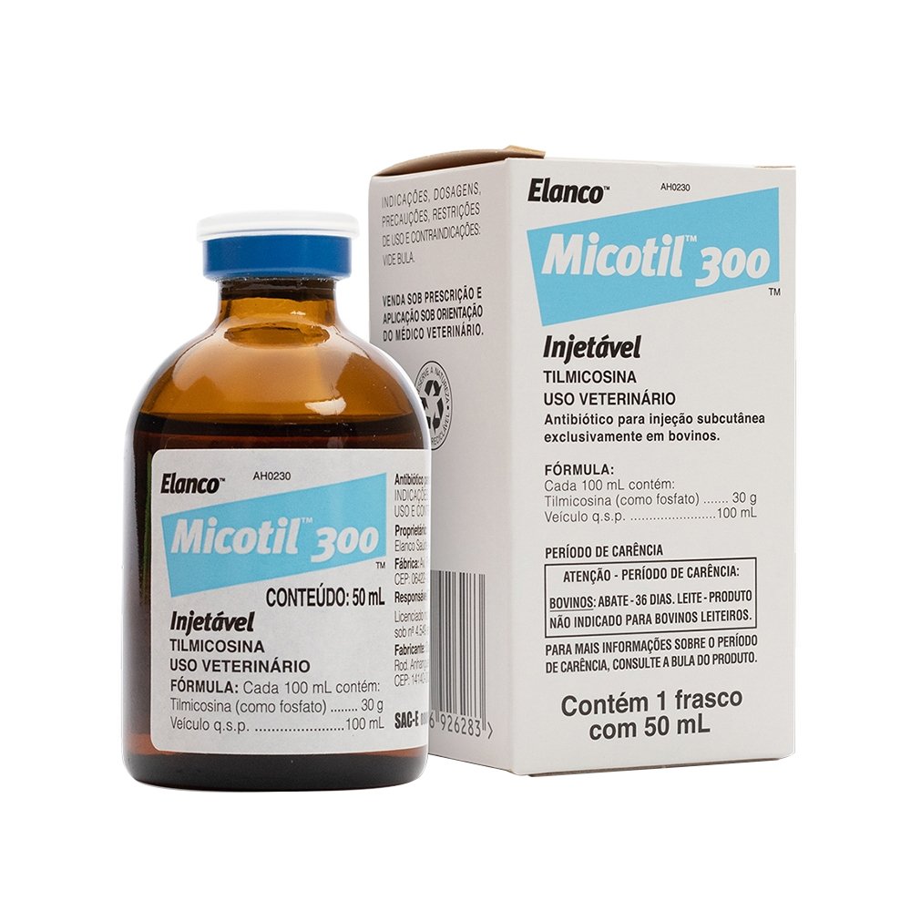 Macotal Rplc MICOTIL 300 ANTIBIOTICO INJETAVEL 50ML ELANCO | Martins Atacado