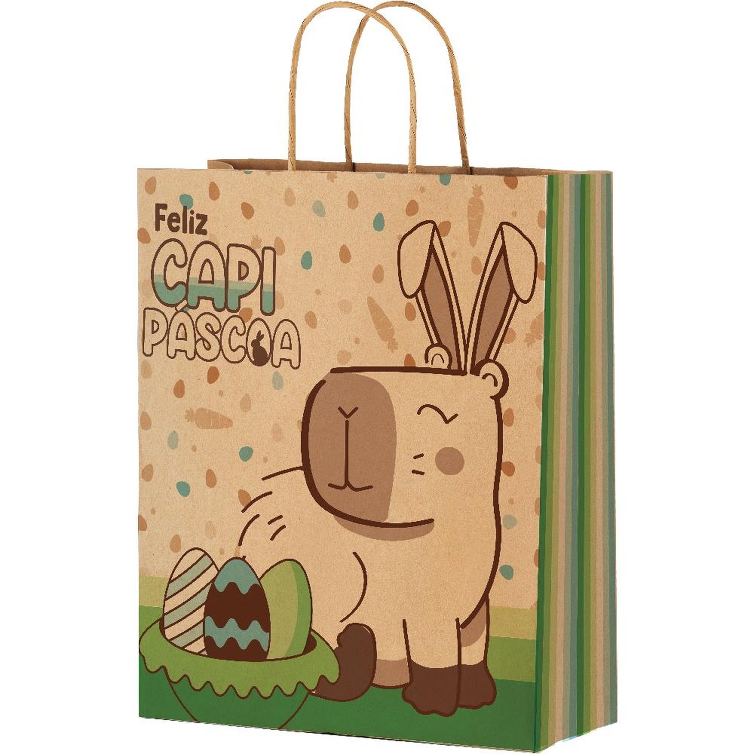Sacola De Papel M 29X24x12 Capipascoa