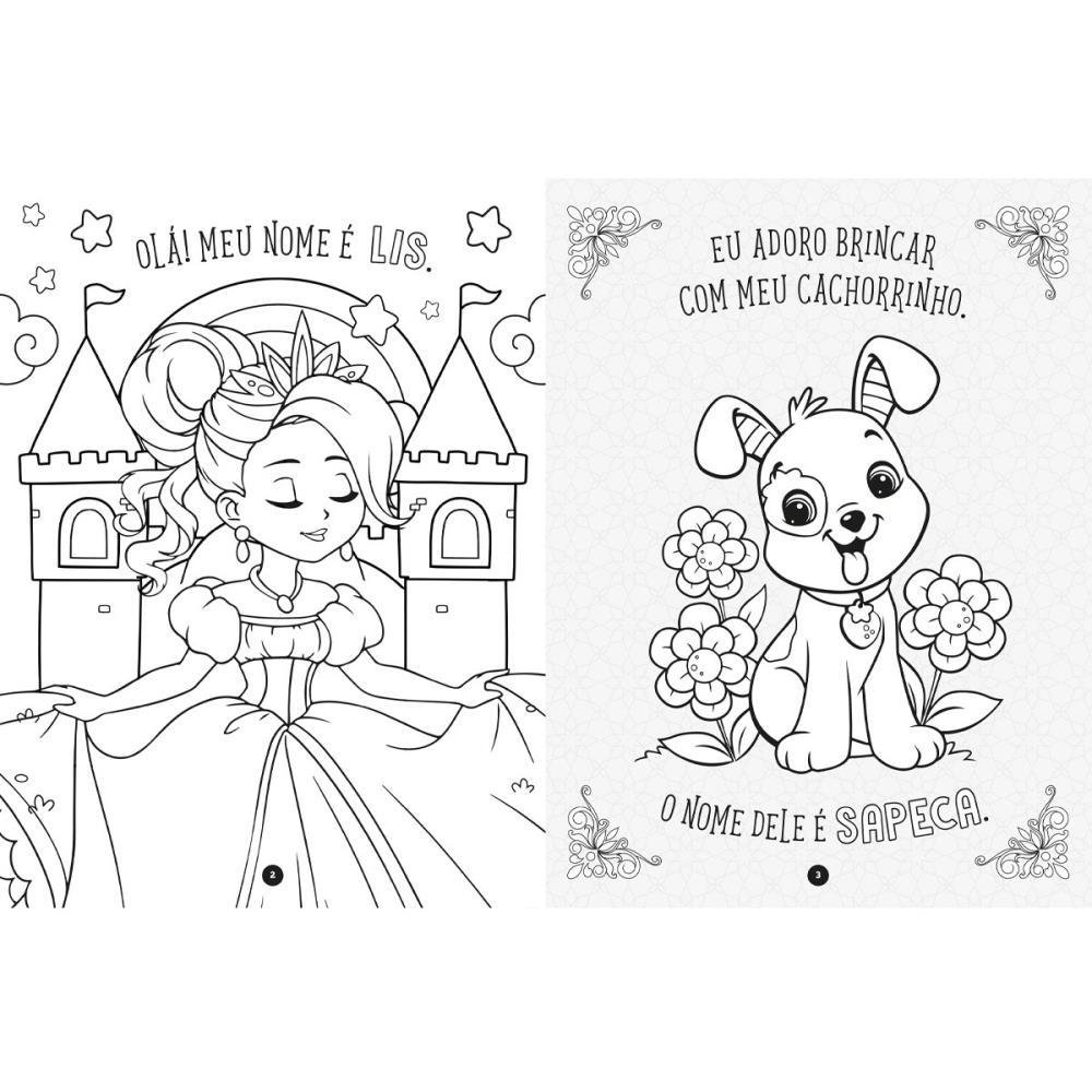 Livro Infantil Colorir Princesas Mega Kit - Ler E Colorir | Martins Atacado