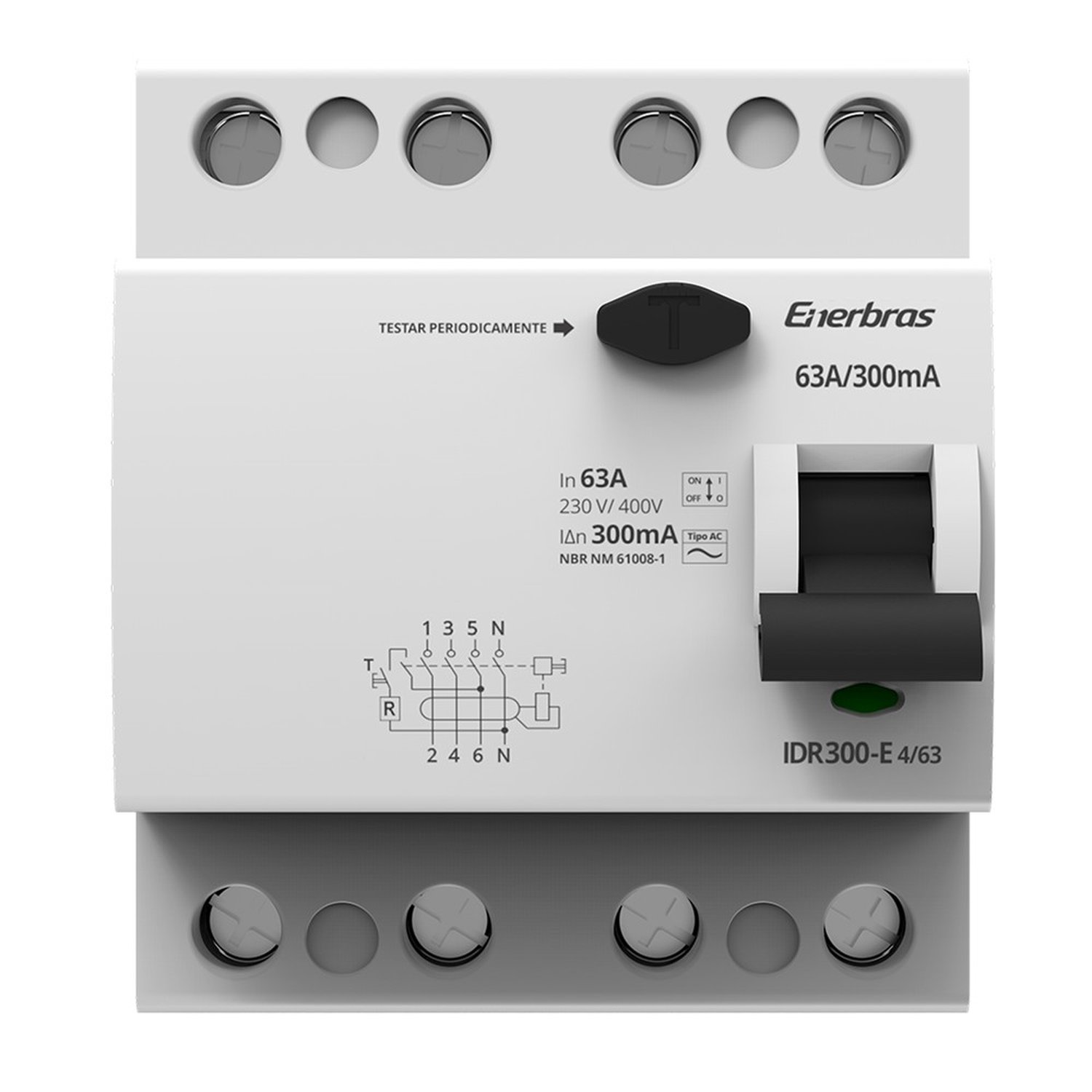 Interruptor Dif Res 300Ma 4P 63A Enerbras