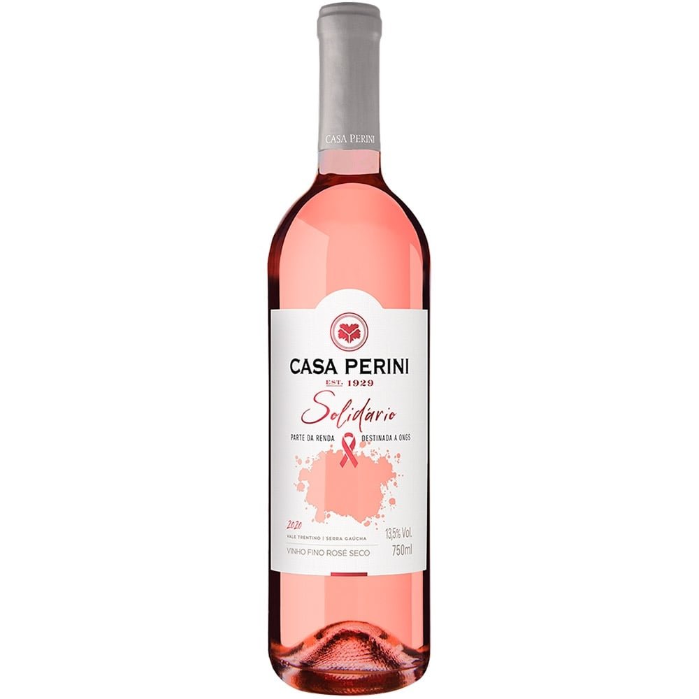 Vinho Nacional Casa Perini Solidário Merlot Rosé, Tinto Seco, 750ml