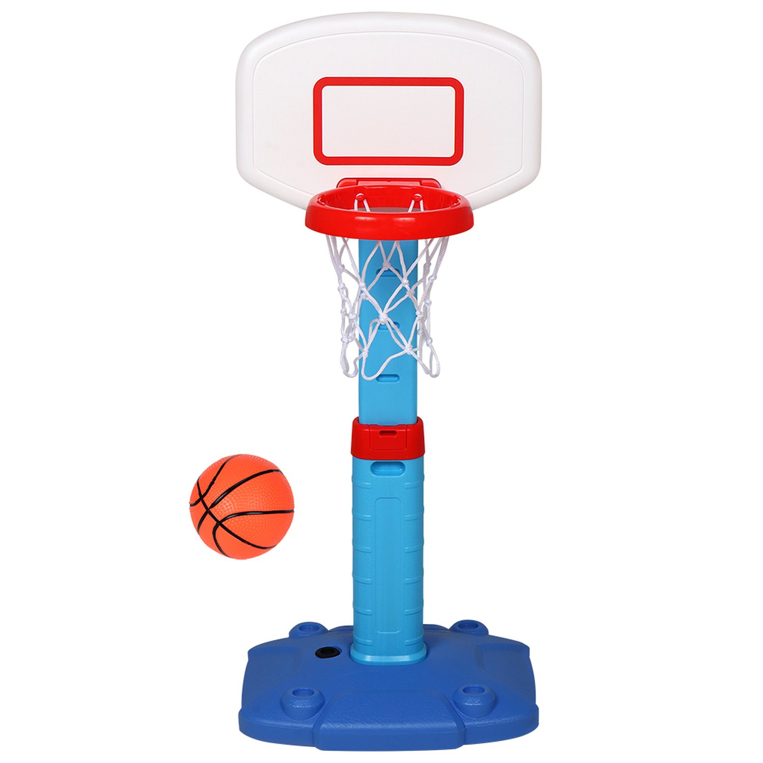 Tabela De Basquete Com Bola De 14 Cm + Bomba Bel