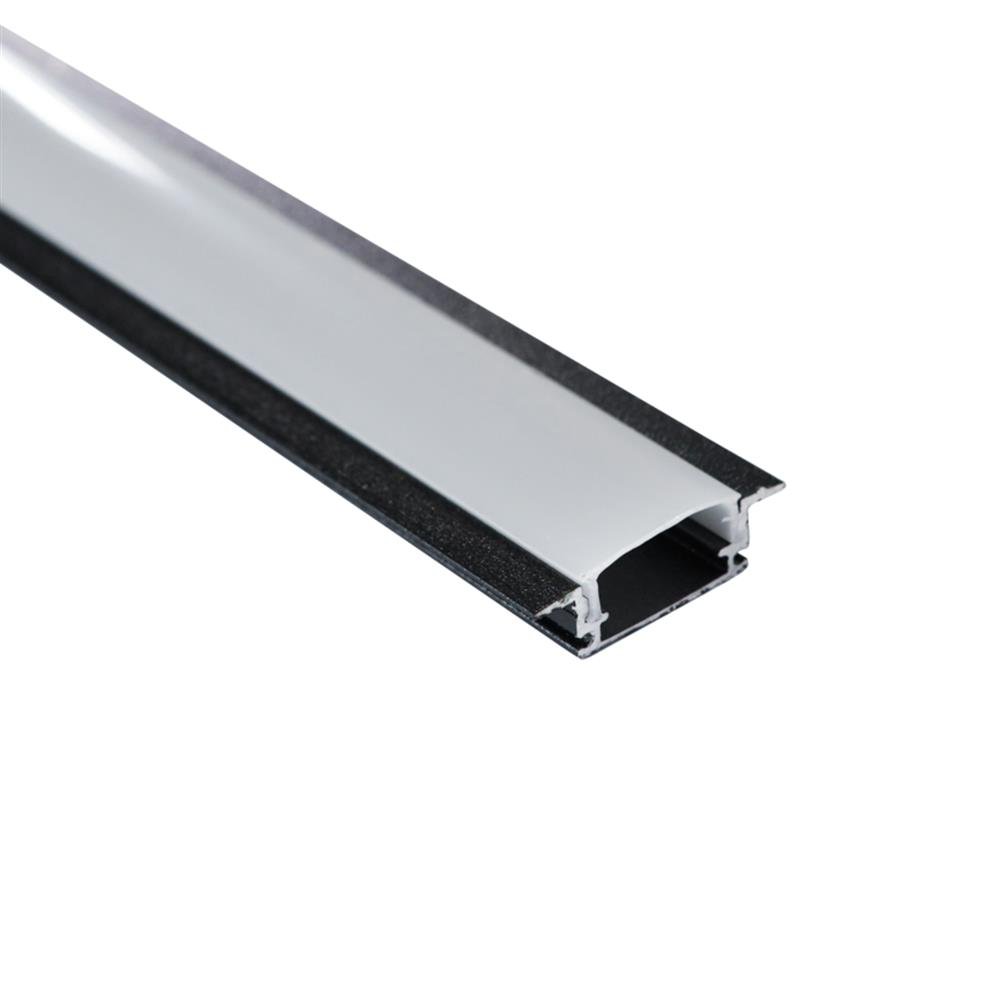 Perfil De Embutir Preto 24X7x3000mm Foxlux