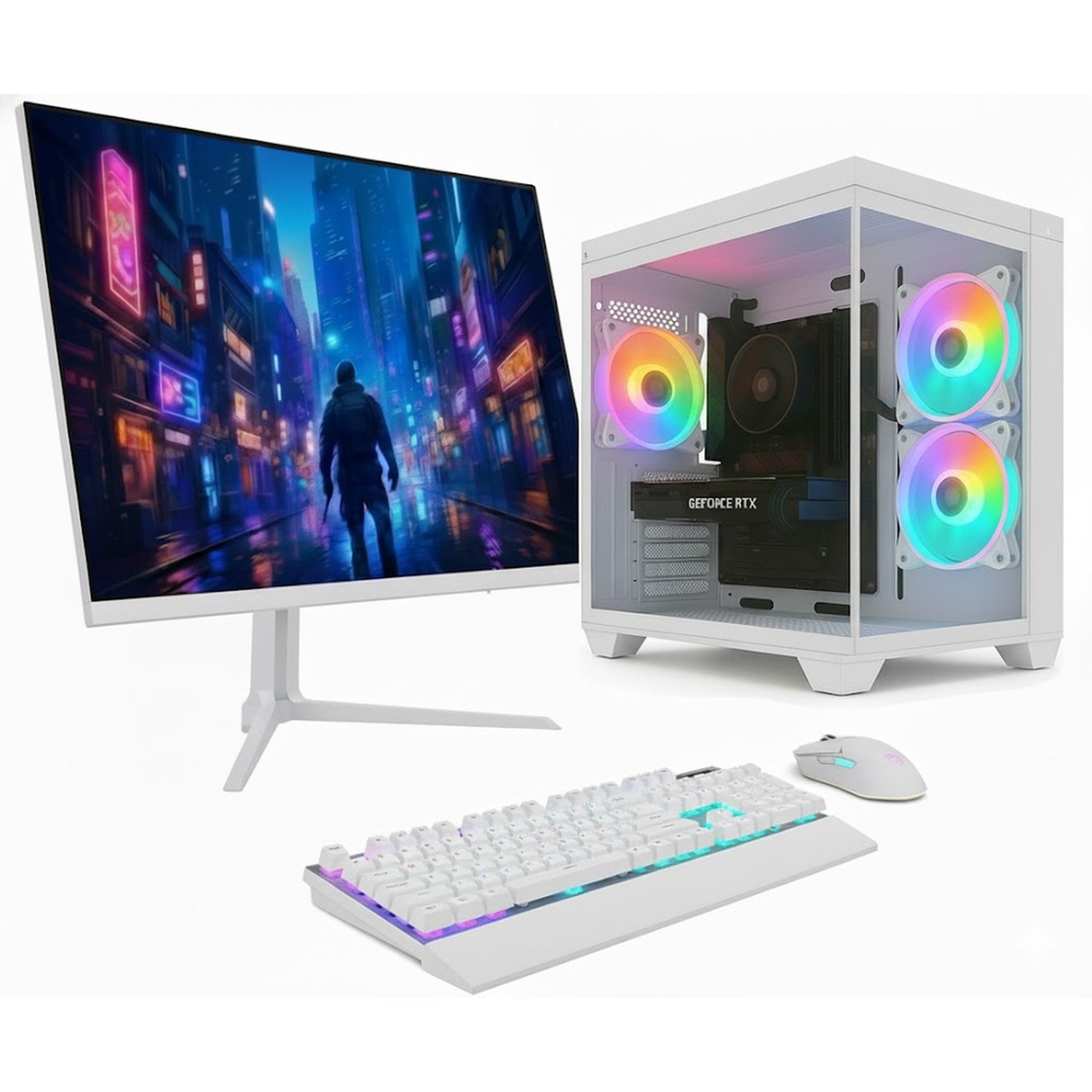 Pc Gamer Skill Apex , Amd Ryzen 5 5500, Geforce Rtx 3050, 16Gb Ddr4, Ssd 512Gb M.2, Monitor Led 24"